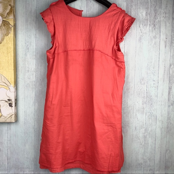 The implacable pig mini dress or top linen orange - Picture 14 of 16